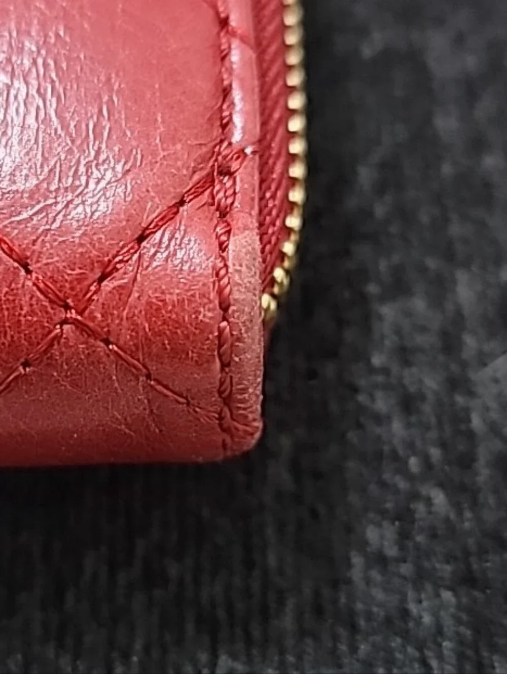 Michael Kors Quilted Red Zip Wallet